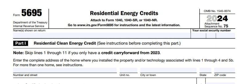 IRS Form 5695 Guide: How To Claim Solar Tax Credits In 2025