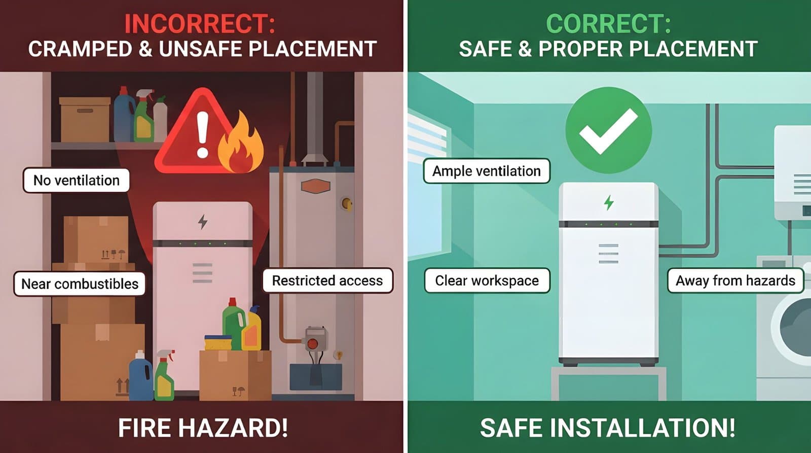 Solar Battery Placement Guide: Where To Install For Safety And Code Compliance