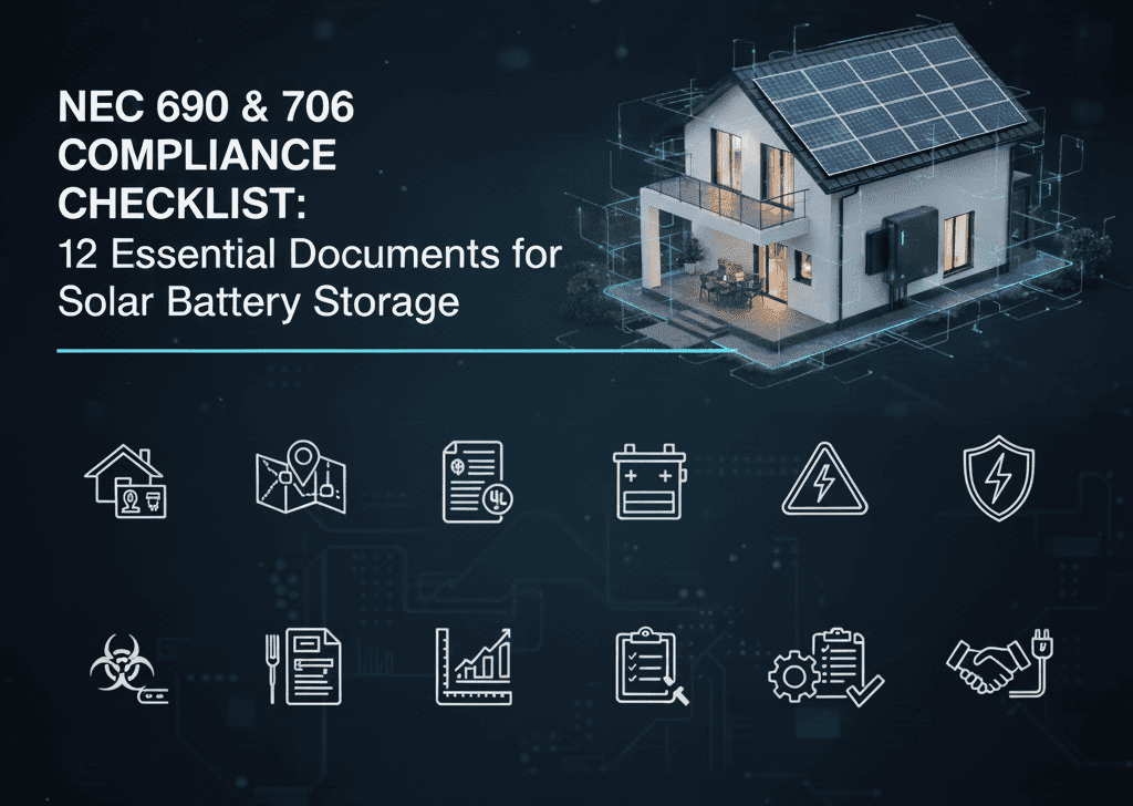 NEC 690 And 706 Compliance Checklist: 12 Essential Documents For Solar Battery Storage