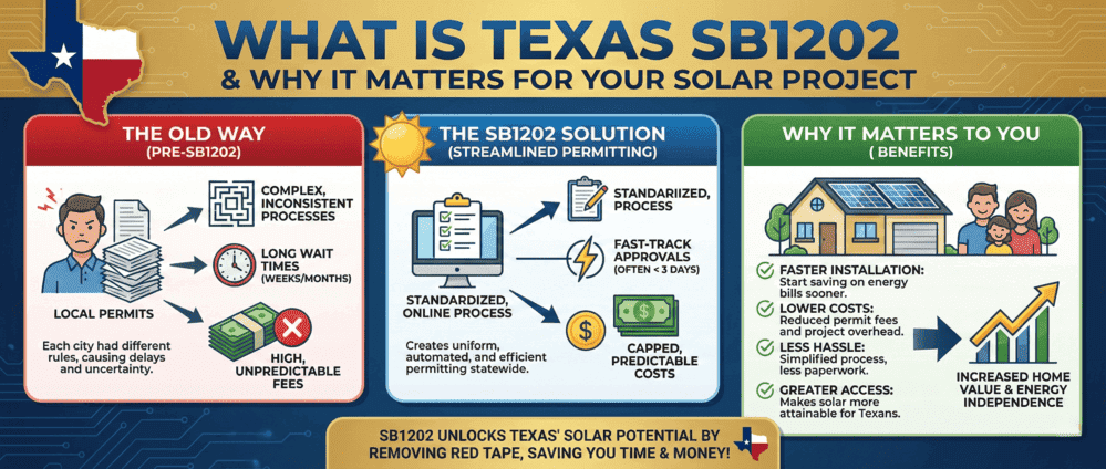 Texas Solar Permits: Get Approved in 2 Days (Not 20 Weeks) – SB1202 Guide 2025